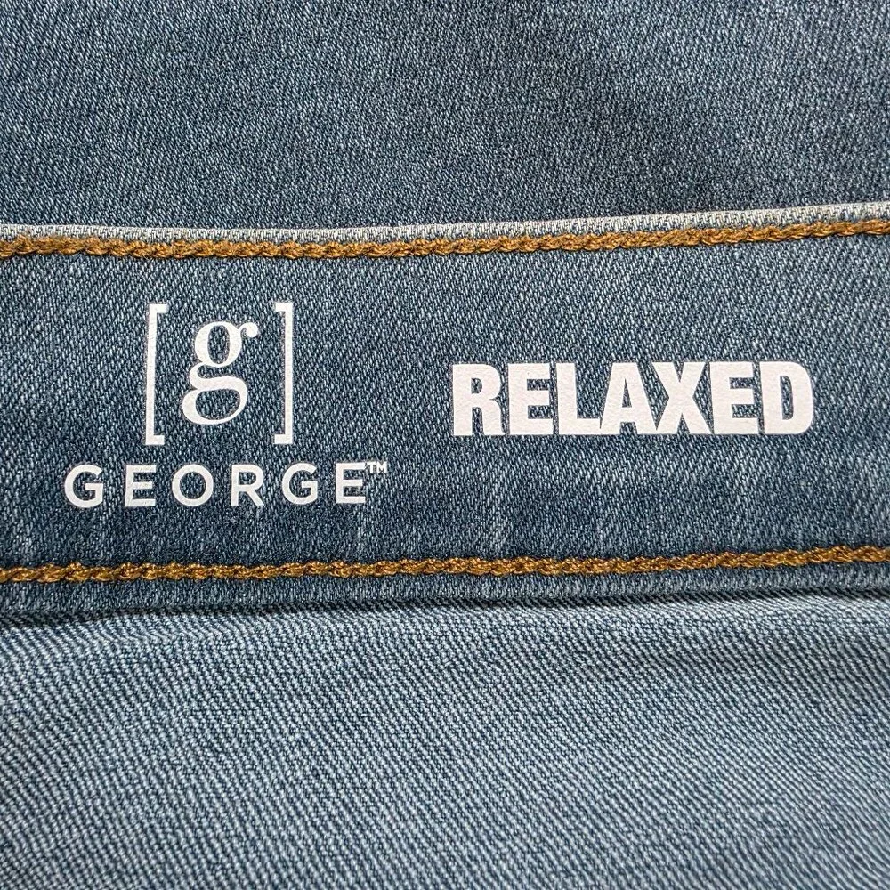 George Relaxed Fit Straight Leg Mens Jean Stretch Denim Size 40x32, 42x30